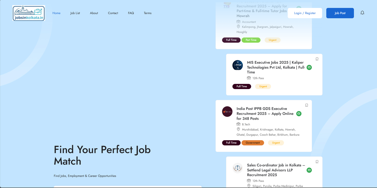 Job Search Website Development